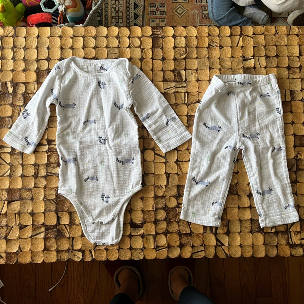 Aden+Anais Raccoon Onesie and Pants